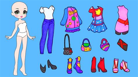 how to make paper dolls clothes dress up playing and drawing walk in closet for paper doll youtube