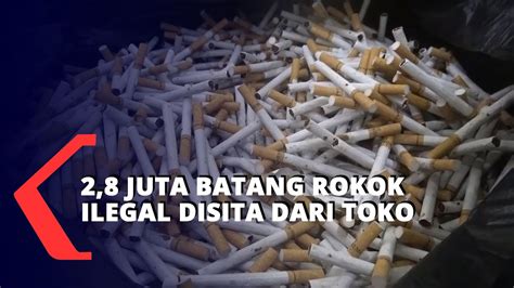 Juta Batang Rokok Ilegal Disita Dari Toko Rugikan Negara