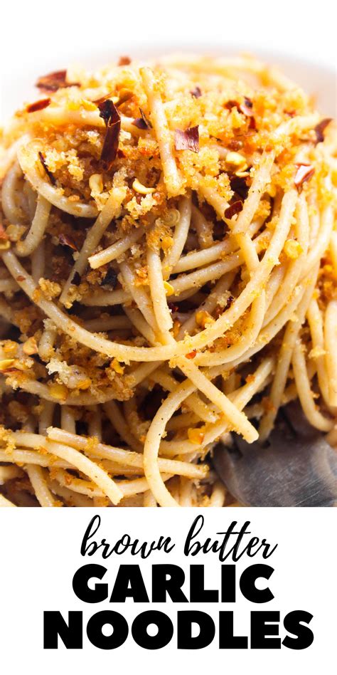 Brown Butter Garlic Noodles With Toasted Breadcrumbs The Twin Cooking