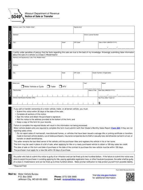 Earn your missouri insurance license online at insurance license express. 2018 Form MO DOR 5049 Fill Online, Printable, Fillable, Blank - pdfFiller