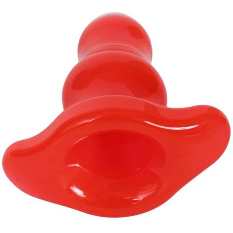 Perfect Fit Double Tunnel Plug Large Red Sex Toys