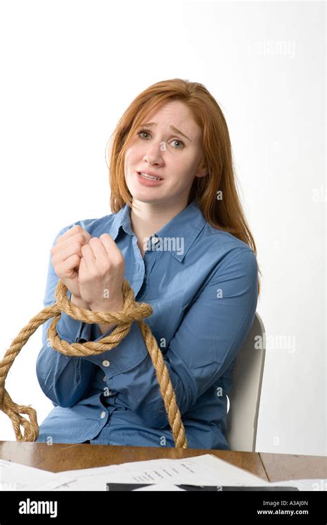 Women Hands Tied Rope Hi Res Stock Photography And Images Alamy