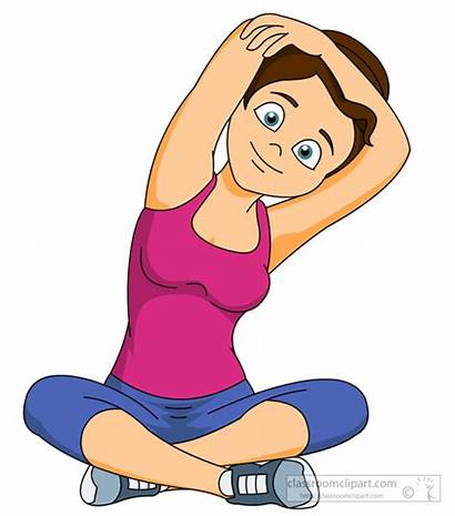 Exercise Clipart Clip Fitness Workout Stretching Doing