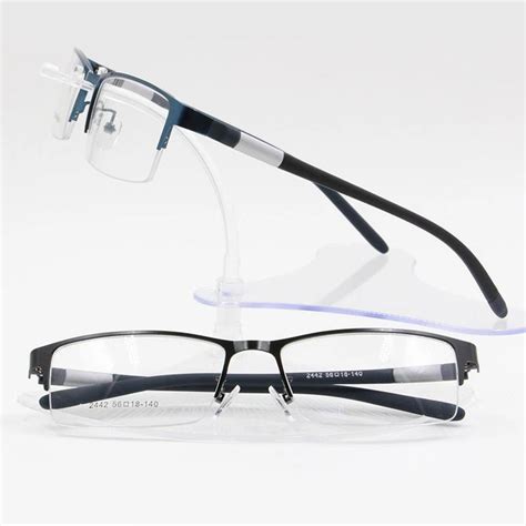 Bclear Men S Rectangle Eyeglasses Semi Rim Alloy Tr Gp Eyeglass Frames For Men