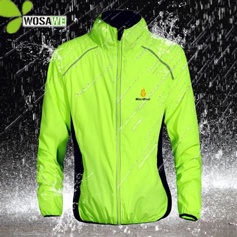 Wosawe Reflective Water Repellent Cycling Jackets 6 Color Rain Clothing
