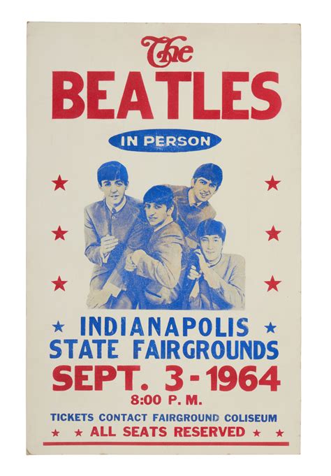 The Beatles A Poster From The 1964 American Tour Rock And Roll