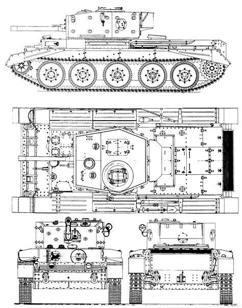 Cruiser Tank Mkviii Cromwell Drawings Dimensions Pictures