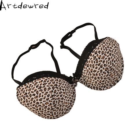 sexy leopard lace push up women bra set bcd 36 80 42 95 bow bras breathable cotton underwear