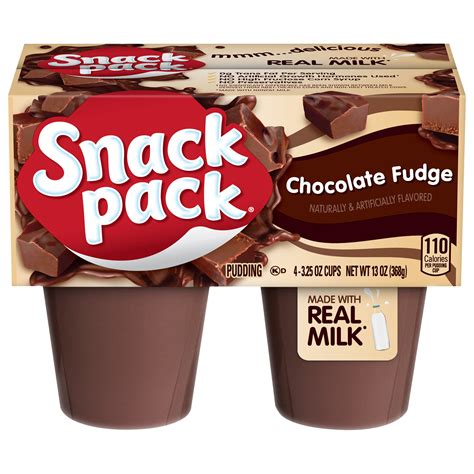 Hunts Snack Pack Chocolate Fudge Pudding Cups Shop Pudding And Gelatin