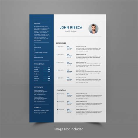 Personal details date of birth 14th december 1992. Resume or cv template editable | Premium PSD File