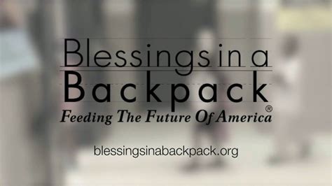 Blessings In A Backpack Tv Commercial Child Hunger