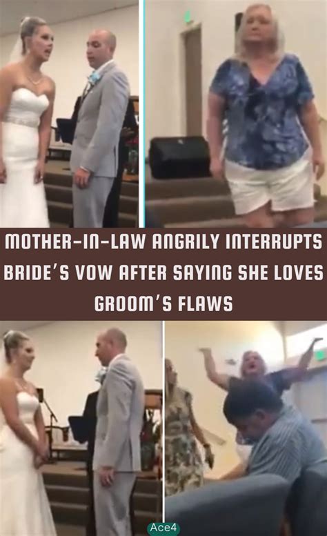 Angrily Mother In Law Interrupting Vows Love Her Groom Bride