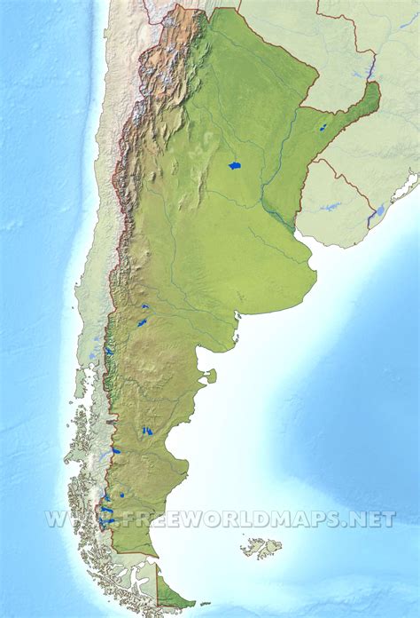 Argentina Physical Map