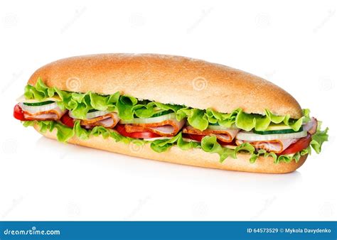 Big Tasty Sandwich Close Up Isolated On A White Background Stock Image