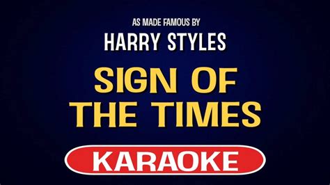 harry styles sign of the times karaoke version youtube