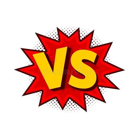 Versus Vs Letters Fight Backgrounds In Flat Comics Style Design With
