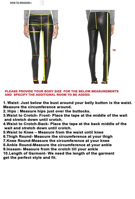 How to measure a waist. Size Guide - Leatherexotica