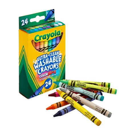 Crayola Washable Crayons Assorted Colors 24 Count