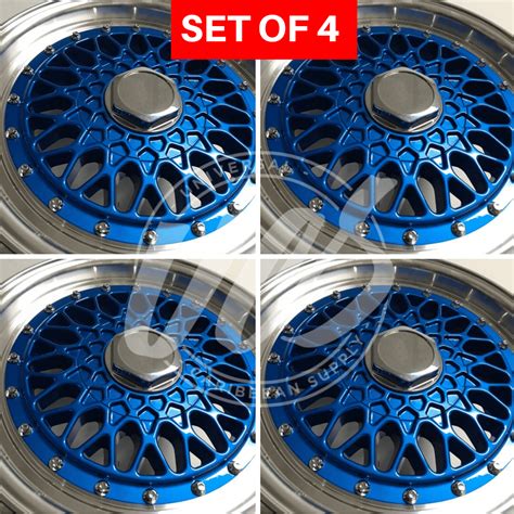 NEW 15 inch x 7 Alloy Wheels Rims Bolt Pattern 4x100/114.3 Blue ...