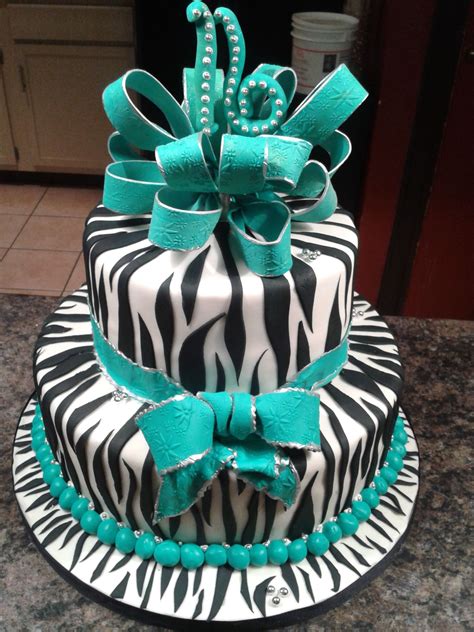 Zebra Stripe Birthday Birthday Cake Birthday Cake