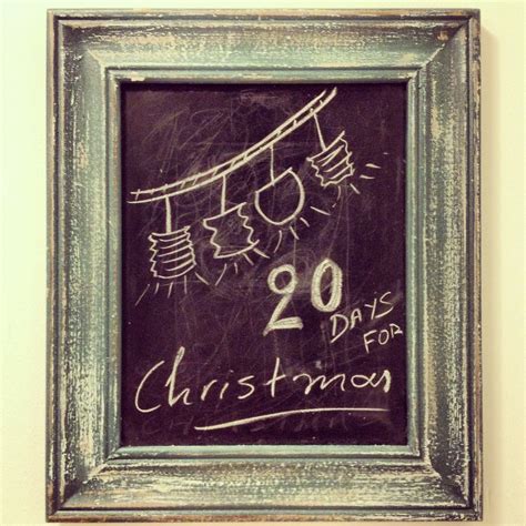 Christmas Countdown 20 Chalkboard Quote Art Christmas Countdown