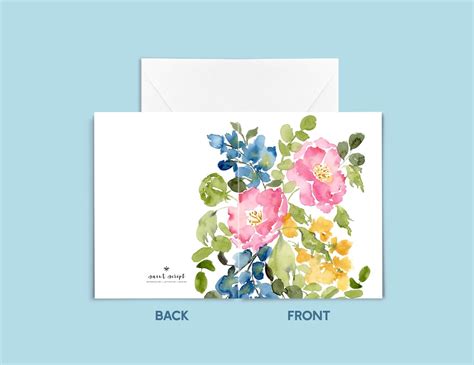 Floral Greeting Card Etsy
