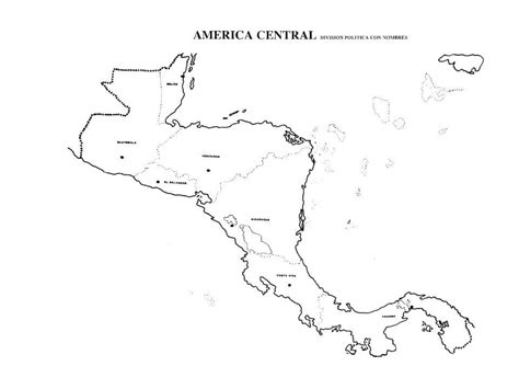 Mapa de América Central con nombres Mapas de México para descargar