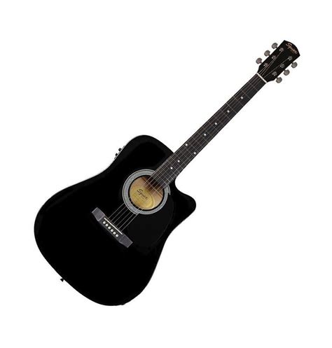 Fender Squier Sa 105ce Acoustic Guitar Black Stanford Music