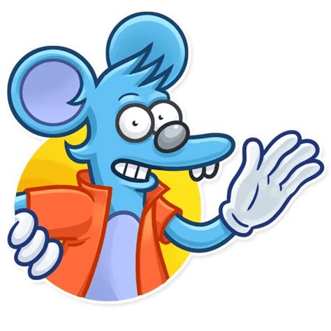 Itchy And Scratchy Funny Cartoon Sticker 5 Pro Sport Stickers