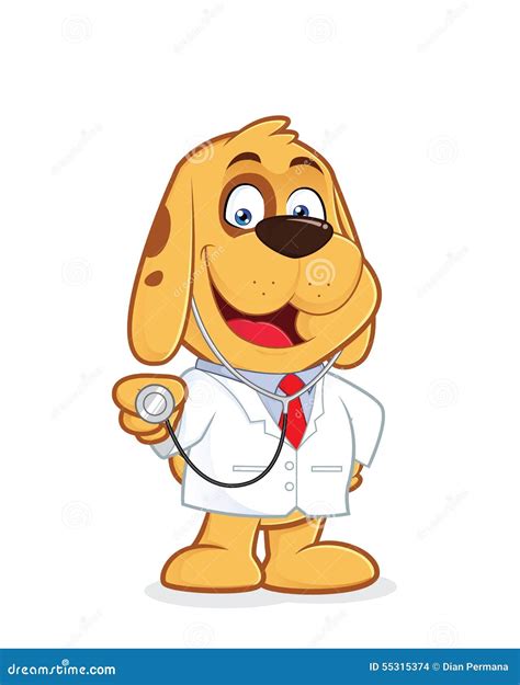 Doctor Dog Stock Vector Illustration Of Canine Drawing 55315374