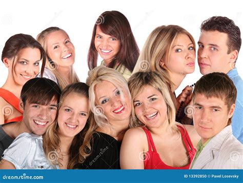 Many Faces Young People Collage Stock Photo Image 13392850