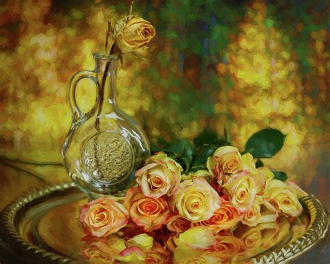 Still Life Roses 4 Painting By Mike Penney Fine Art America