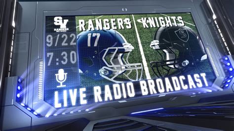 Rangers Network Presents Live Radio Smithson Valley Rangers Vs Steele