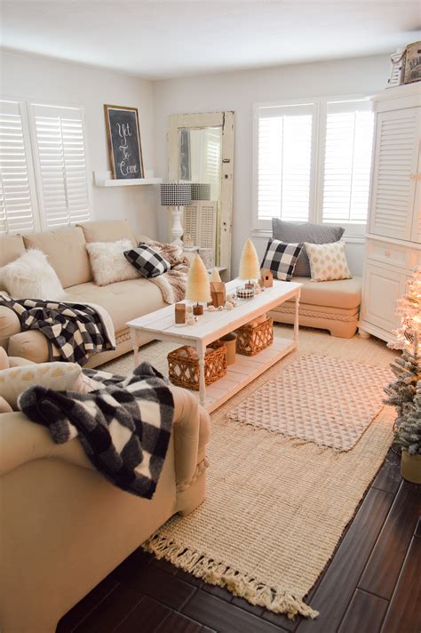 Cozy Cottage Winter Living Room Decorating Ideas Fox