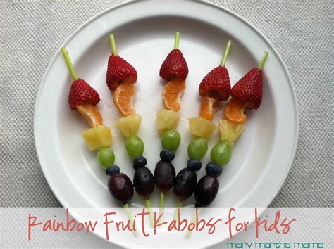 Rainbow Fruit Kabobs Recipe Healthy Mama Week 25 Mary Martha Mama