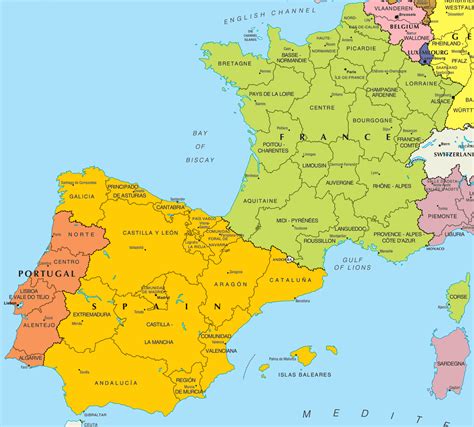 List Pictures Map Of Spain With Cities And Towns Sharp