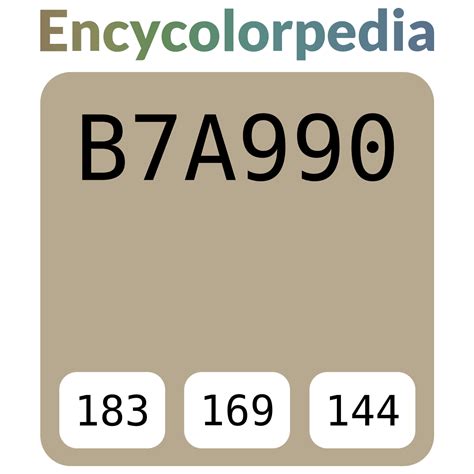 Pantone Pms 15 1115 Tcx Fields Of Rye B7a990 Hex Color Code Rgb