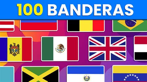 Adivina 101 Países por su Bandera Banderas del Mundo Cuántas