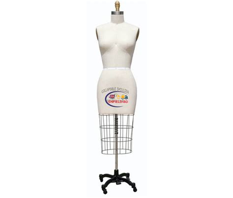 Female Professional Dress Form Collapsible Shoulders White A 002670 Z