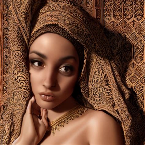 Mdjrny V4 Style Portrait Photograph Of Naked Arabic Girl Babe