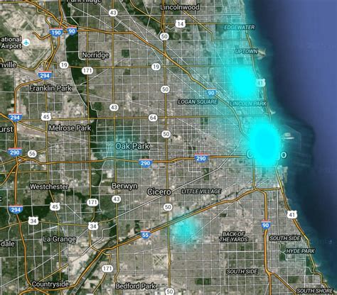 Heat Maps Of Locations Of Events In Chicago In Meetup Download