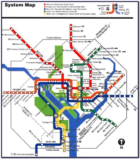 Printable Washington Dc Metro Map Printable Map Of The United States