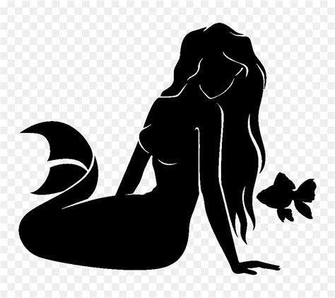 Ariel Silhouette Stencil The Little Mermaid Silhouette Png Download