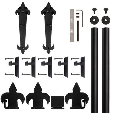 Door hangers are lightweight and will blow off in wind. Quiet Glide Fleur-de-Lis Rolling Door Hardware Kit | Door ...