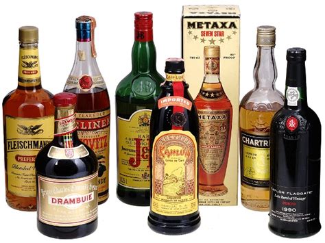 Collection Of Vintage Liqueur Bottles