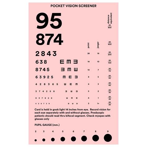 Rosenbaum Pocket Eye Chart Printable
