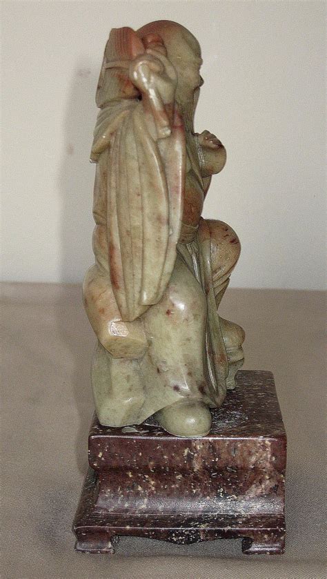 Chinese Carved Soapstone Seated Figure From Dynastycollections On Ruby Lane