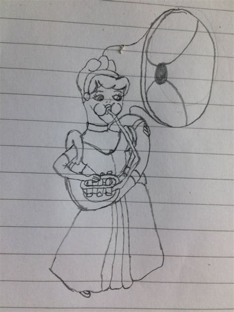 Cinderella Playing The Sousaphone By Puffedcheekedblower On Deviantart