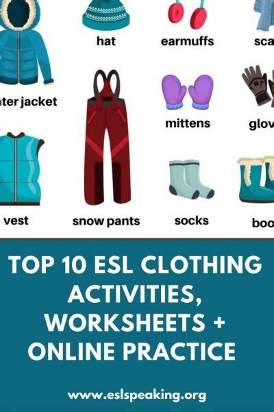 Clothing Esl Vocabulary Games Activities And Lesson Plan Ideas