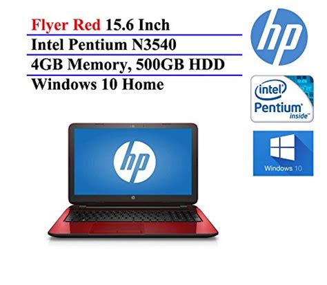 Hp Flyer Red 156 Inch Notebook Laptop Intel Pentium Quad Core N3540